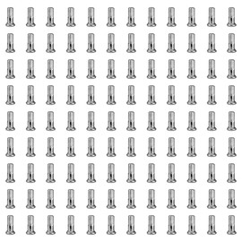 TSTRAUM Bicycle Spoke Nipples, Pack of 108 Brass Bicycle Mountain Bike Road Bike Spoke Nipples, Fit for 14G / 2 mm Diameter Spokes (Silver, 12 mm Length)