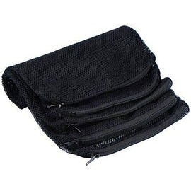 Wave Point 10 pcs 8" x 6" Aquarium Fish Tank Pond Filter Media Mesh Bags Zipper Reusable (Black, Coarse)