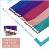 Tape-In Hair Extensions Real Hair Purple 55 cm Remy Tape