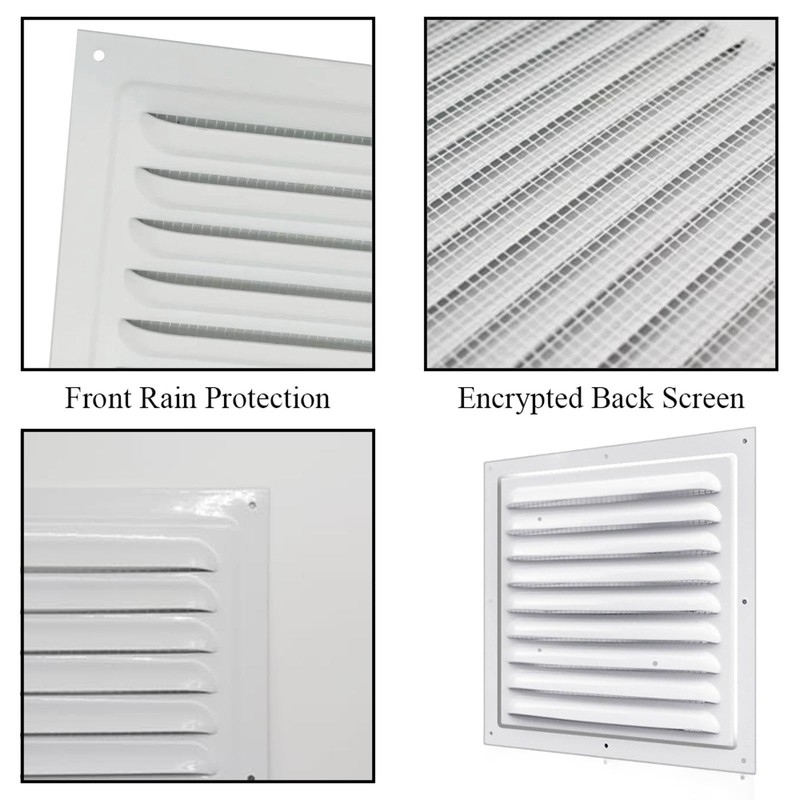 Louvered Ventilation Grille, 2pcs Aluminum Vent Protection Cover Air Flow