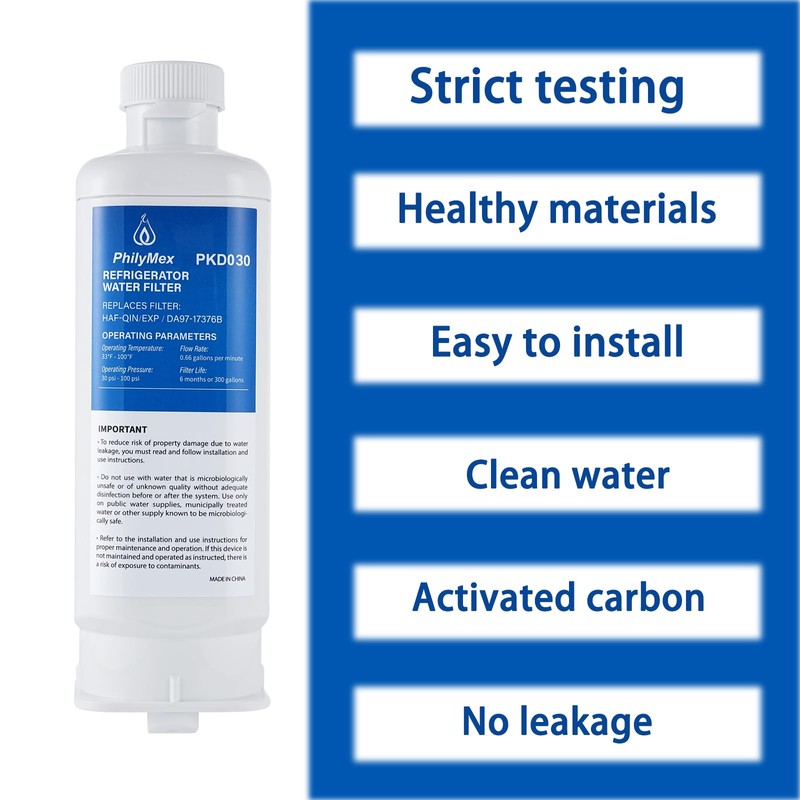 (3 Pack) DA97-17376B Water Filter for Sam&sung RF23R6201SR(/AA), RF27T5241SR(/AA), RF27T5501SR(/AA),