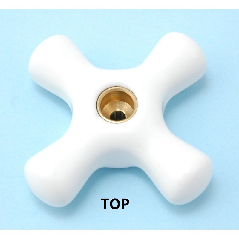 PlumbUSA Replacement Porcelain Faucet Handles - 12 Spline Connection