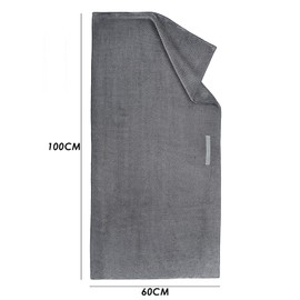 1 Piece Microfibre Hair Towel, Quick Drying and Absorbent Hair Drying Towel, Anti-Frizz Head Scarf, Large Hair Drying Head Scarf for Women (Grey 60 x 100 cm)