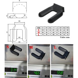 safycaby 4PCS Furniture Wheel Stop Rubber Chair Wheel Stopper Bed Caster Stoppers Non-Slip and Silent for Rolling Chairs Beds and Other Furniture (Medium-6.5cm)