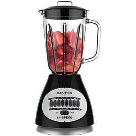 EUROSTAR EBL920GBK 450W 14-Speed Glass Jar Blender, Black