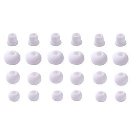 Zotech 12 Pair (24 Piece) Replacement Earpads Eartips Earbuds Eargels for Powerbeats3 Wireless Earphone, SML 3 Sizes 9 Pair Earbud Tips & 3 Pair Double Flange Tips (White)