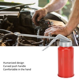 Hand Oil Can, Pump Oiler Can, Cold Rolled Steel, Sturdy, Fast Lubrication, 200ml Capacity, Curved Pressing Handle, Smooth Spring
