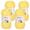Reessy Chenille Yarn 400g(4×100g), Super Soft Chunky Wool Set, Thick