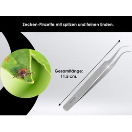 InstrumenteNrw Premium Tick Tweezers Stainless Steel Tick Tweezers Stainless Steel with Storage Case
