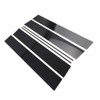 RONTCOS 6pc Gloss Black Door Window Panel Pillar Post Trim