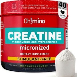 Ohmino- Complemento de Complejo de Creatina Patentado Vegano, Sin Azúcar, Sin OGM y Sin Gluten Fórmula patentada                                      