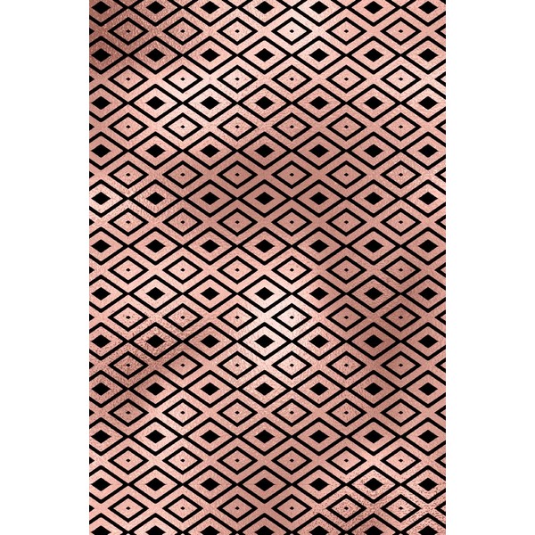 Rose Gold and Black Bohemian Composition Notebook - Small Ruled