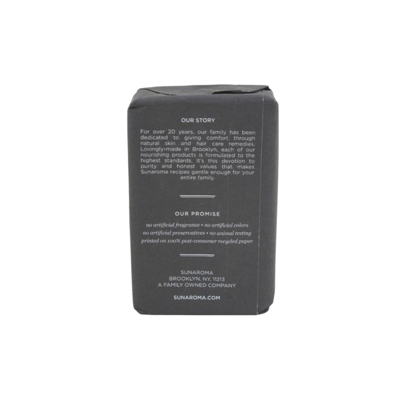 SUNAROMA Soap Bar Charcoal With Bergamot Oil 8 Ounce (SG_B07J1YBRKH_US)
