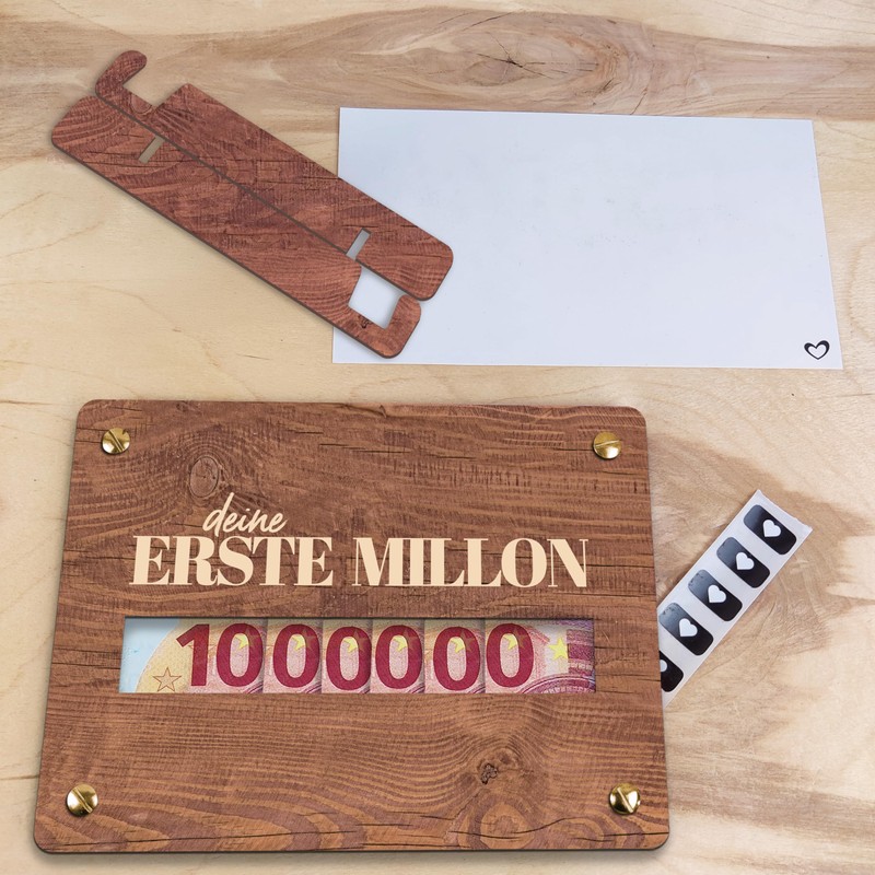 Gift Your First Million – XL Wooden Money Gift with