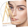 TOVINANNA 1pc Sliding Stainless Steel Eyebrow Ruler Golden Ratio Measurement