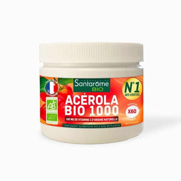 Santarome Bio Acérola 1000 en Comprimés, 60 tablets