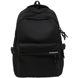 Veyarien School Backpack Lightweight Travel Daypack School Bags for Girls Boys Large Capacity 14 Inch Laptop Casual Backpack Work Bag Rucksack Bookbag for College Men Women (Black)