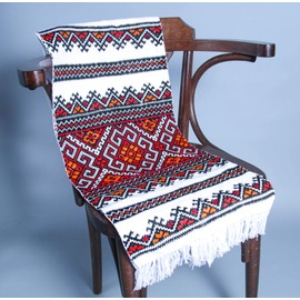 Rushnichok Thanksgiving Gift 190 x 35 cm Ukrainian RUSHNYK Hand Embroidered Towel Red Yellow Slavic Wedding Decor