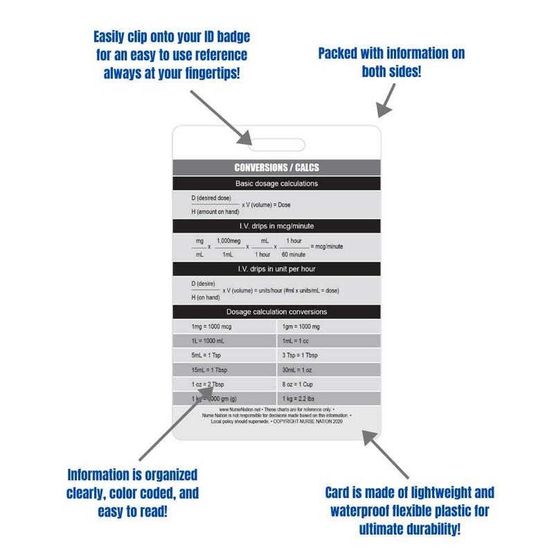 Healthcare Conversions, Weight Conversions, Temperature Conversions, and Common IV Drug