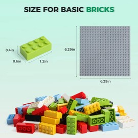 HUIZDQ 500 Piece Classic Building Bricks and 1 Gray Baseplate, 2x4 Bricks Bulk Creative Building Toys, Blocks Bulk for Kids Ages 6+, 6 Colors