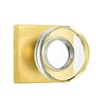 Coolnews Gold Glass Door Knobs with Lock - Satin Brass