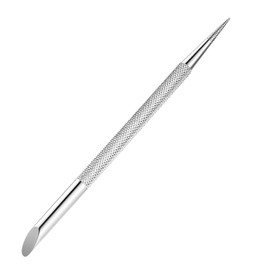 Silver Stainless Steel Cuticle Pusher Nail Dotting Pen Nail Care Tool, Double Ended Manicure Stick Cuticle Remover, Cuticle Pusher Sticks Glass Cuticle Pusher Cuticle Tools