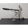 Metal Utensils Rifle Men Sculpture Silverware Statue Art Many To