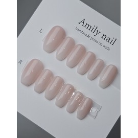 Baby Boomer [Handmade Nail Tips] Emily Nail - Short Coffin / 베이비부머 [수제네일팁] 에밀리네일 - 숏코핀