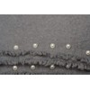 styleBREAKER Ladies Plain Web Scarf with Pearls and Long Thick