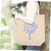 Gatuida 1 Set Embroidery Canvas Tote Bag Kit with Pattern
