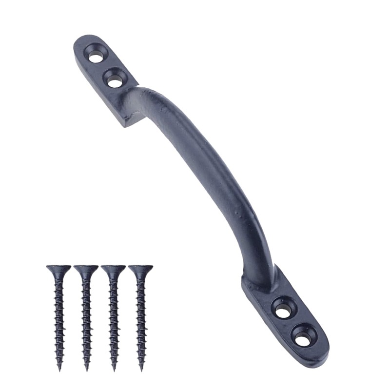 EAI Pull Handle | Black Antique Cast Iron Hot Bed