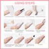 GZMAYUEN 2 Colours Solid Builder Gel for Nails, White Transparent