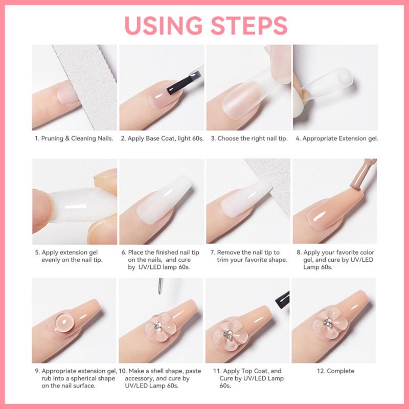 GZMAYUEN 2 Colours Solid Builder Gel for Nails, White Transparent