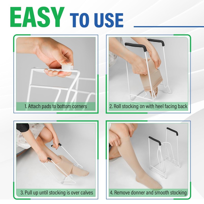 Compression Sock Aid Device, Stocking Donner Large Calf (18–20")
