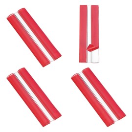 MECCANIXITY Acrylic Flexible Hinges Plastic Self-Adhesive Small Clear Hinge 100 x 35 mm Continuous Piano Folding Hinges for Aquarium Lid Display Stand Pack of 4 Transparent