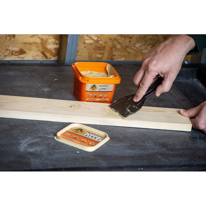 Gorilla All Purpose Wood Filler, Natural Finish, 16 Ounce Tub