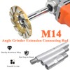 Bestgle 3 Pcs Angle Grinder Extension Connecting Rod, M14 Thread