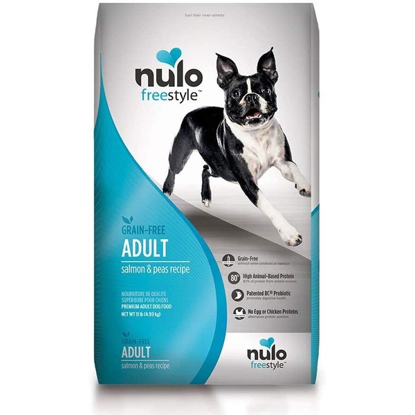 Nulo Grain Free Dog Food: All Natural Adult Dry Pet Food For Large And Small Breed Dogs (Salmon, 11Lb)