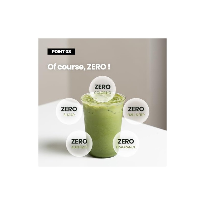 Kim's Table Zero Sugar Matcha Powder Sticks for Latte