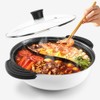 Hot Pot with Divider for Induction Cooker Dual Sided Soup