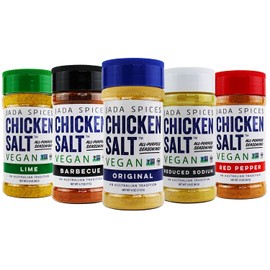 JADA Spices Chicken Salt Spice and Seasoning Set - Pack of 5 Seasonings - Vegan, Keto & Paleo Friendly - Perfect for Cooking, BBQ, Grilling, Rubs, Popcorn and more - Preservative & Additive Free