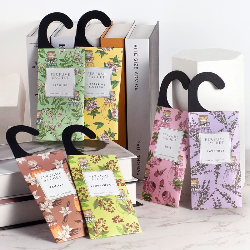 ROSE COTTAGE Large 12 Packs Eucalyptus Peppermint Hanging Closet Air