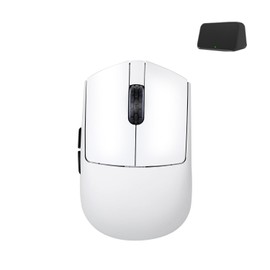 Darmoshark M5PRO Mini Wireless Gaming Mouse,Tri-Mode 8K/USB-C/Bluetooth Mouse Up to 30000DPI,PAW3950 Optical Sensor Lightweight 38g,5 programmable Button,Computer Mouse for Laptop,PC,Mac(White)
