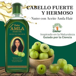 Dabur Amla Hair Oil - Cuidado natural indio del cabello para cabello y cuero cabelludo hermosos, saludables e hidratados (6.8 fl oz)