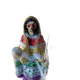 Santa Muerte 7 Potencias Color 13"  Statue Holy Death Grim Reaper Skull
