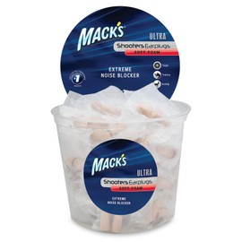 Mack's Ultra Soft Foam Shooting Earplugs, 100 Pair - 32 dB High NRR, Comfortable Ear Plugs for Hunting, Tactical, Target, Skeet and Trap Shooting