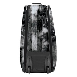 Boombah Beast Rolling Bat Bag 2.0-40" x 14" x 13" - USA Old Glory Black Ops Black/Charcoal/White - Holds 8 Bats, Glove and Shoe Compartments