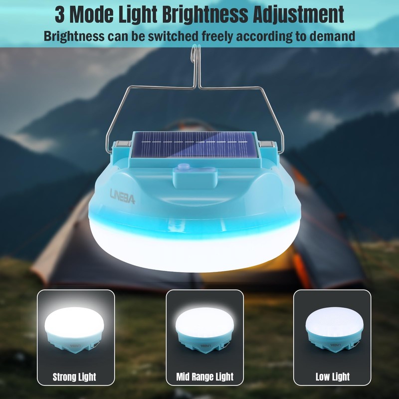 Rechargeable LED Emergency Light Bulb Portable Tent Lighting USB Charging