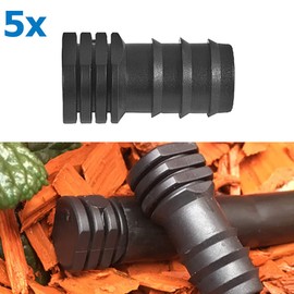 Grow Insane - 13mm (1/2) Pipe/Hose Irrigation Connector Pack - 30 Piece - Tee - Elbow - Joiner - End Plug - Triple Barbed Kit