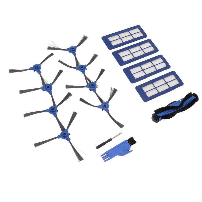 Sweeping Robot Main Side Brush Filter Screen Replacement Kit for